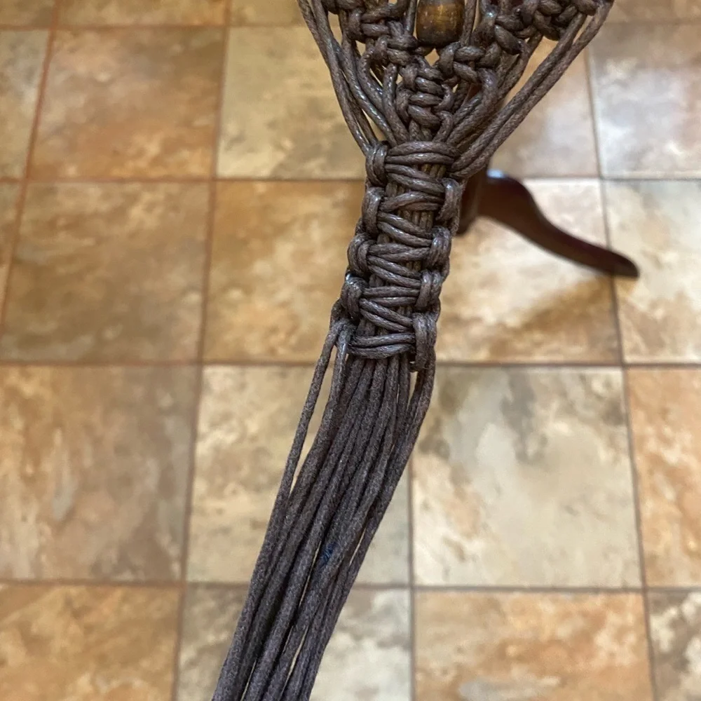 NWOT TOMMY VAHAM BROWN WOVEN BEADED AND LEATHER BELT - Picture 7 of 7